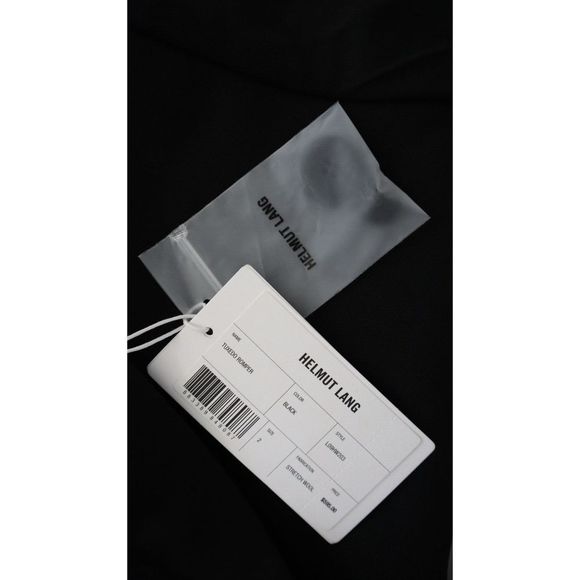 Helmut Lang L09HW203 Women's Sz 2 / US XS Black Stretch Wool Tuxedo Romper $595+ - Picture 8 of 11